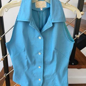 Sleeveless Halter Blouse